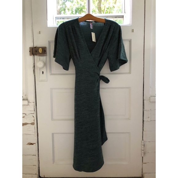 kimono sleeve wrap dress